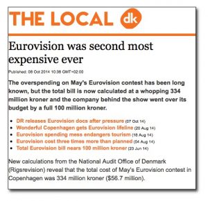 eurovision copenhagen expensive