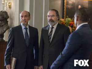 F. Murray Abraham as Dar Adal and Mandy Patinkin as Saul Berenson in HOMELAND (Season 6, Episode 01). - Photo: JoJo Whilden/SHOWTIME - Photo ID: HOMELAND_601_1494.R